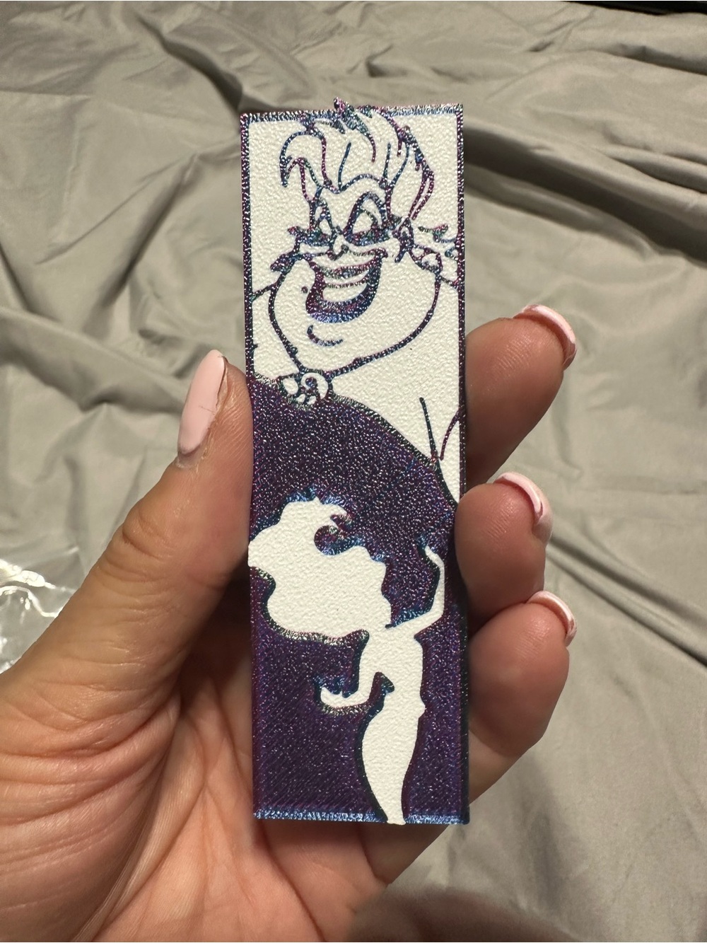 Purple Glitter Ursula Bookmark